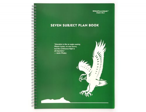 Whaley Planbook PB-7 (9 x 12 inches) 7-Subject Plan Book For Lesson Plans, Attendance And Seating Chart, 40 Weeks