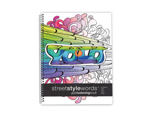 Street Style Words Quick Coloring Book Large (8.5 by 11 inches)