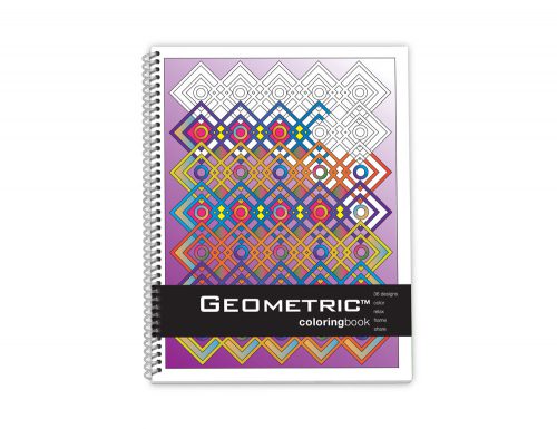 Action Publishing Coloring Book: Geometric Large Side-bound (8.5 x 11)