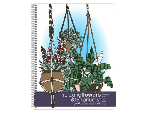 Relaxing Flowers & Terrariums Quick Coloring Book, Sidebound 26 Images